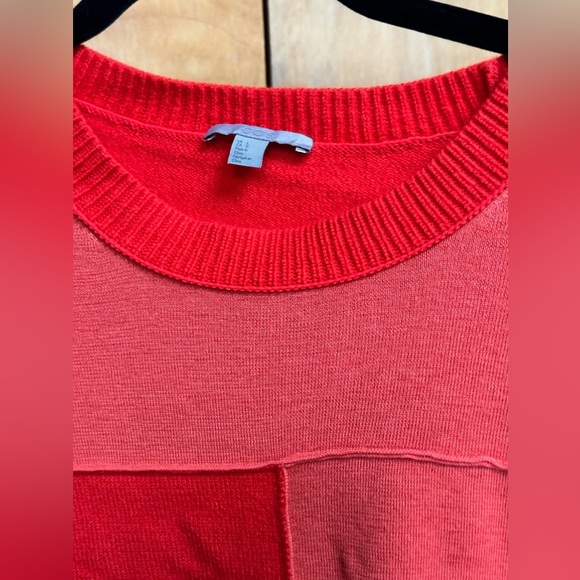 COS Red Colorblock 100% Wool Sweater - Picture 2 of 4